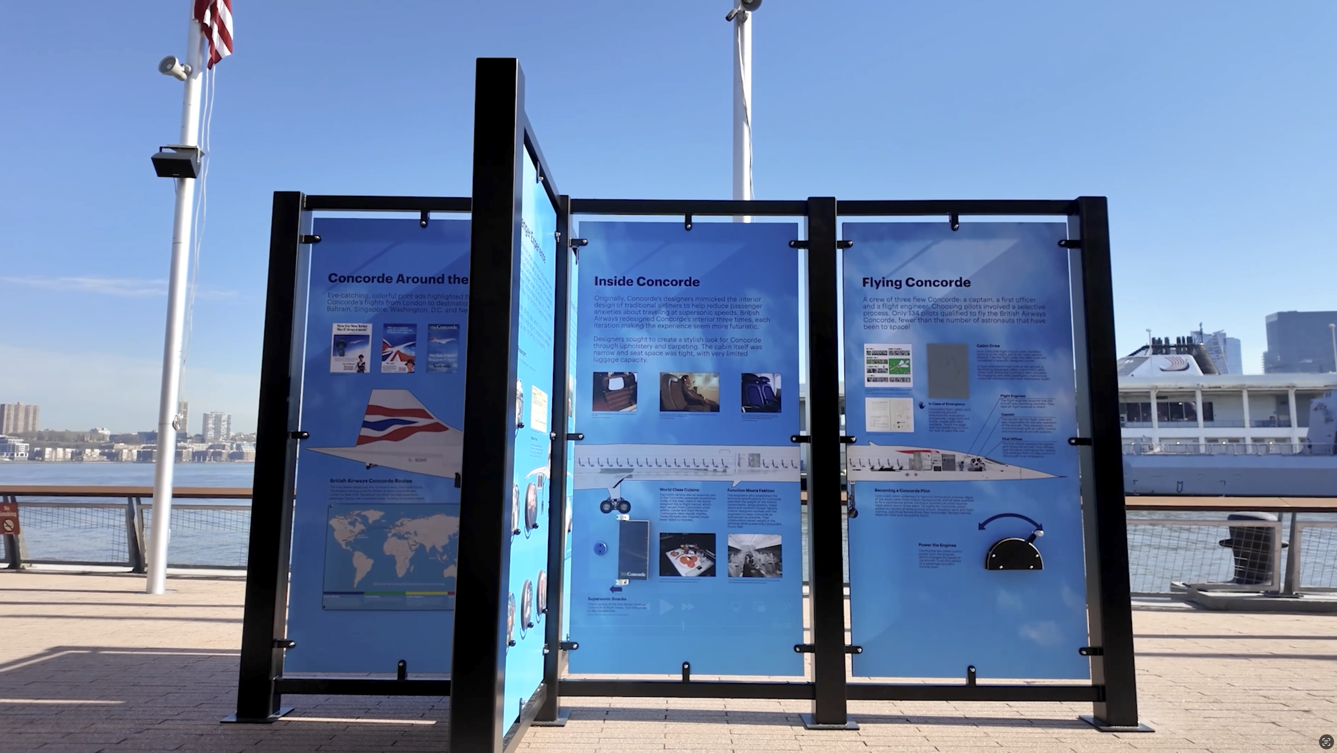 Concorde aircraft at Pier 86 on display at the Intrepid Museum