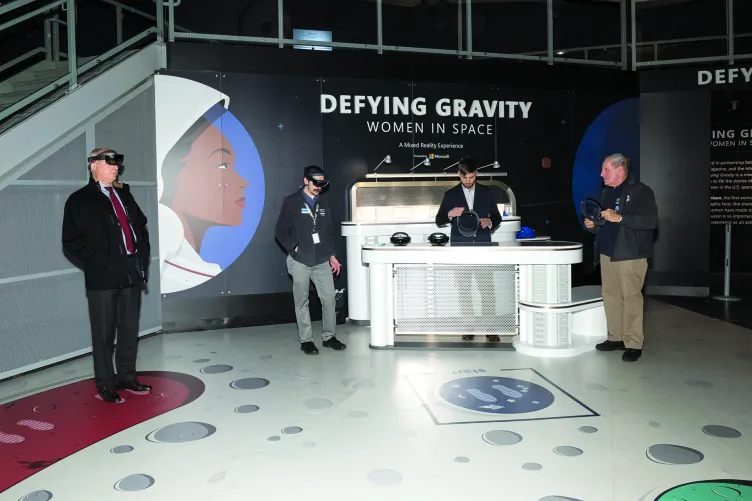 Defying Gravity exhibition panel 