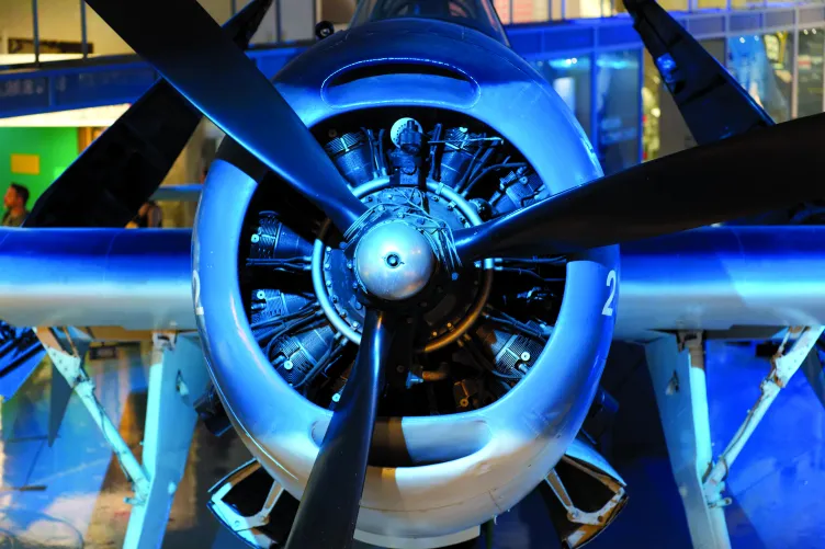 The propellers of an aircraft