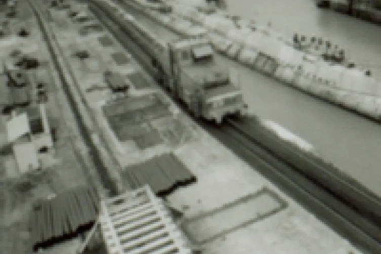 growler transiting the panama canal 1989