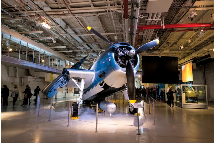 Image of the Avenger at the Hanger Deck exhibition space