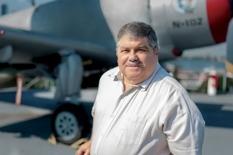 Photo of Vincent Forino on Intrepid's flight deck.