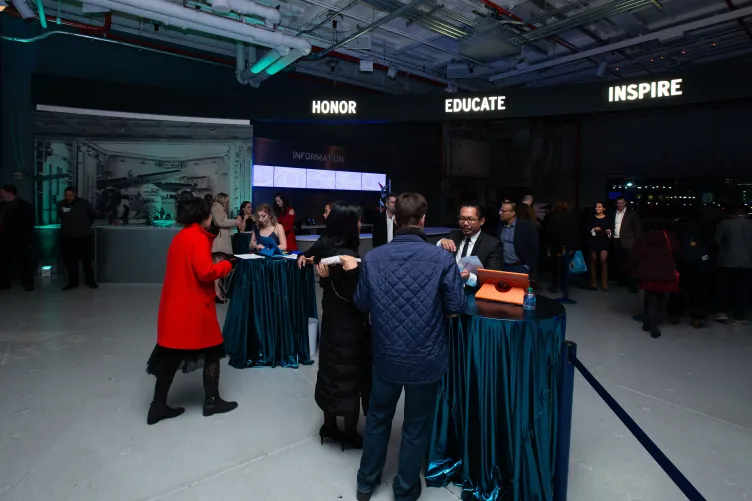 Event registration desk setup