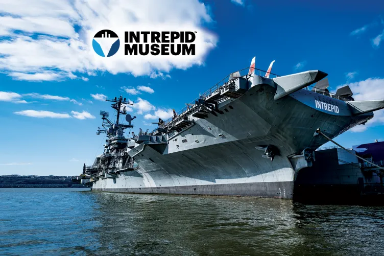 USS Intrepid moored along the West Side Highway