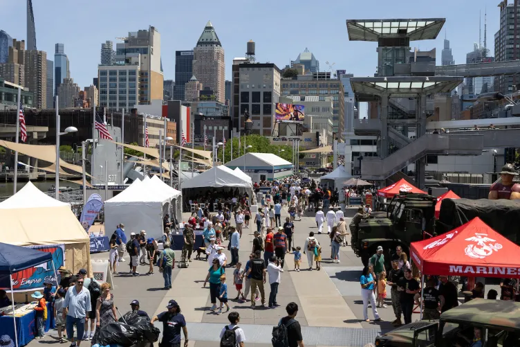 Photo of Pier 86 during Fleet Week 2023 facing east.