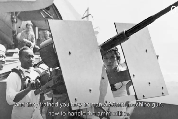 The crew members aboard the USS Intrepid during the attack on Gun Tub 10.