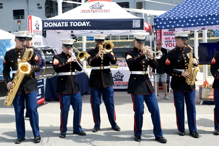 Fleet Week activities on Pier 86 at the Intrepid Museum