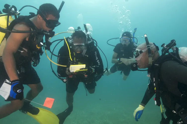 Nashville based, Youth Diving with a Purpose (YDWP) is in its third year. Youth Diving with a Purpose draws from a diverse range of schools and local organizations for a year-long program of education, civic engagement and community service. The capstone experience for participants is a week of diving and hands-on work with underwater archeologists