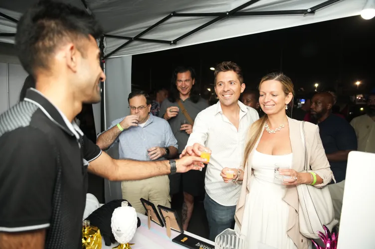 People enjoying Summer Tasting Fest on Pier 86