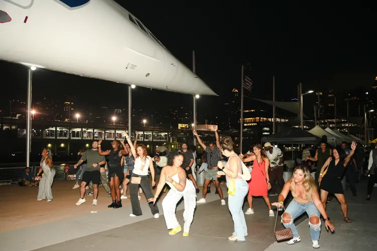 People enjoying Summer Tasting Fest on Pier 86