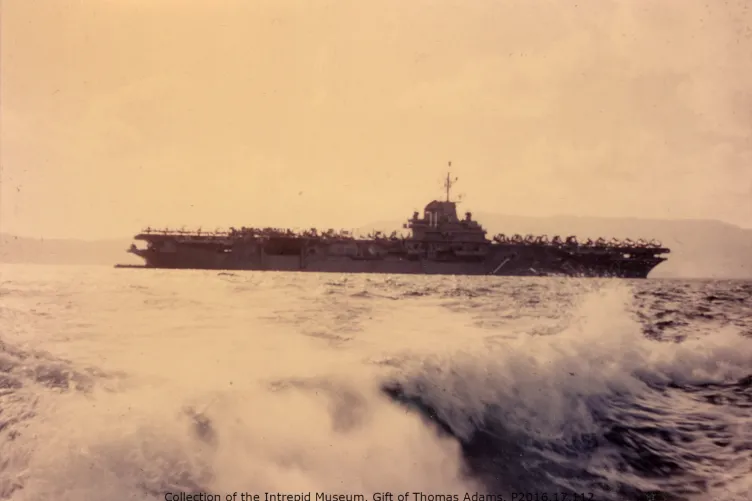 Intrepid in the middle of the ocean