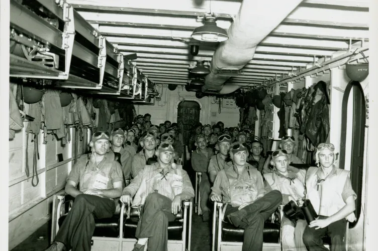 WWII pilot ready room