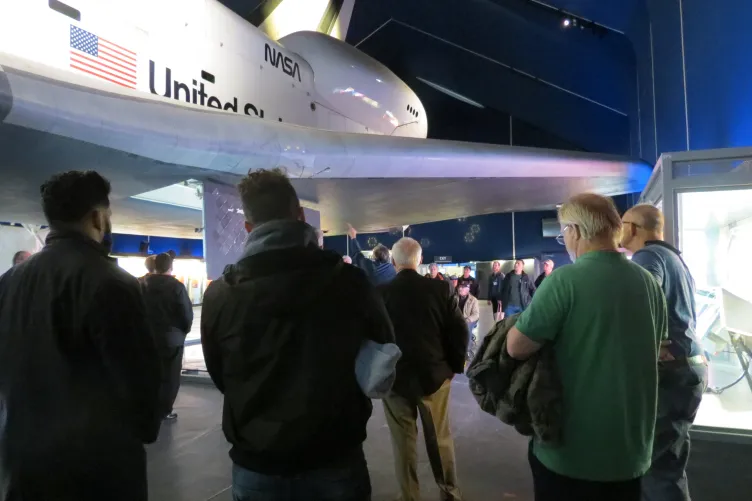 Guests viewing the Space Shuttle Enterprise