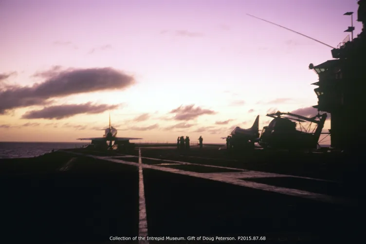 Sunset from the flight deck of Intrepid