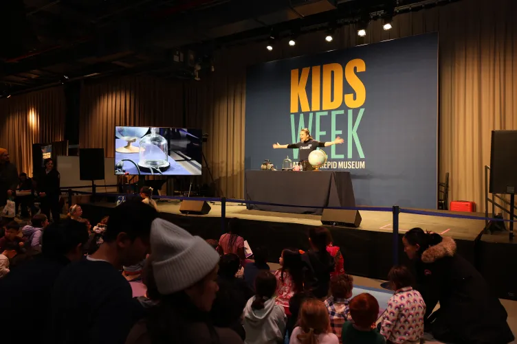 A science presentation during Kids Week