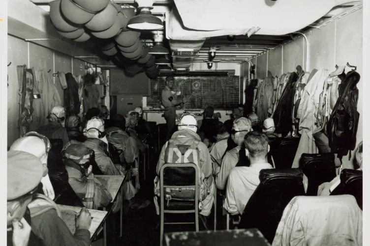 WWII pilot ready room