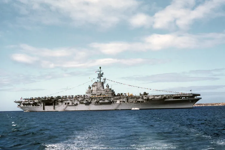Intrepid in the middle of the ocean