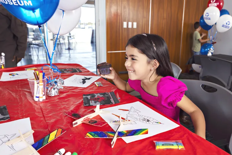 birthday party celebration at the Intrepid Museum.