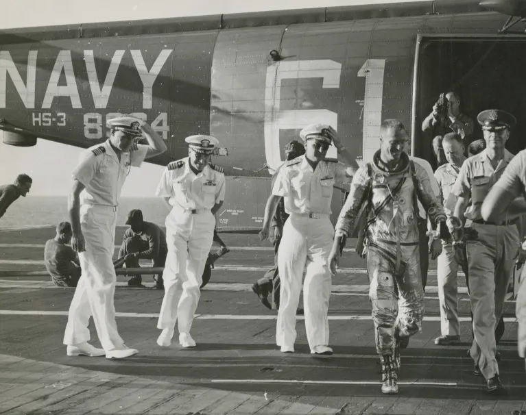 Archival photo of pilots and captains