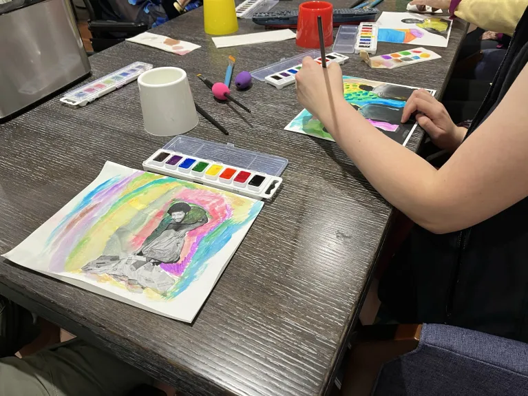 Artmkaing aboard Intrepid