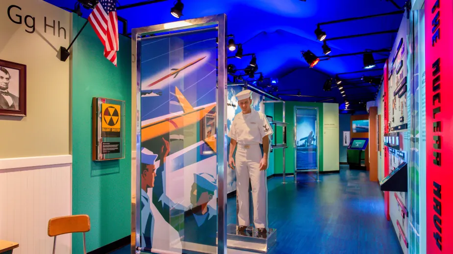 Part of the exhibition "A View from the Deep: The Submarine Growler and the Cold War."