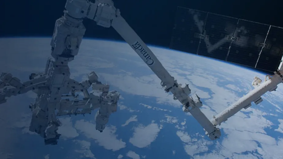 An image of a robot operating in space