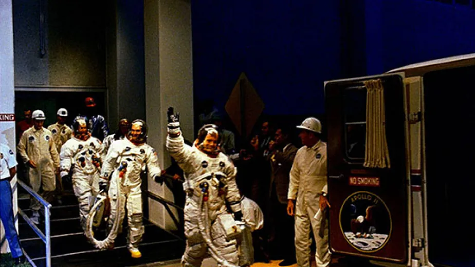 an image provided by NASA of apollo 11 astronauts