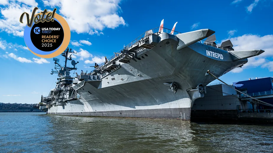 The USS Intrepid docked at pier 86