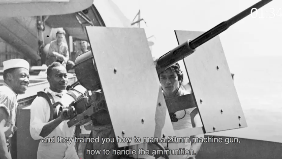 The crew members aboard the USS Intrepid during the attack on Gun Tub 10.