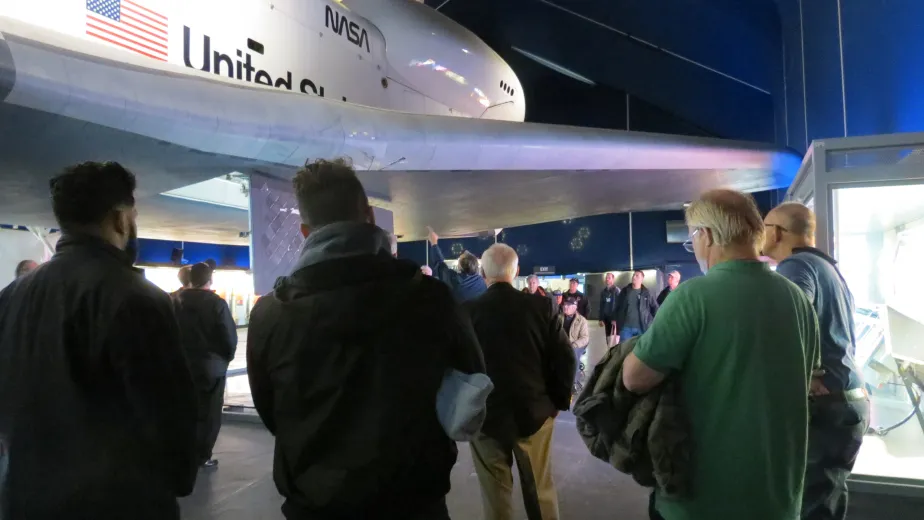 Guests viewing the Space Shuttle Enterprise