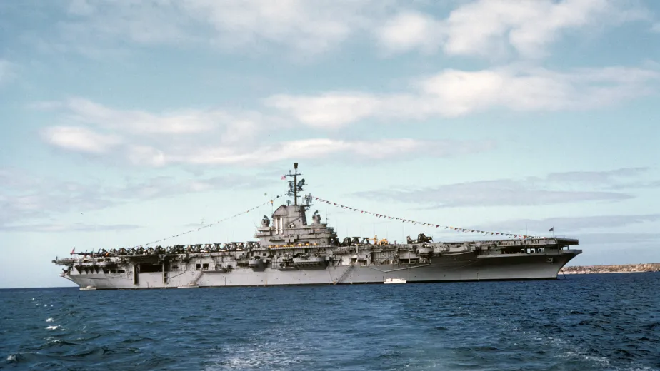 Intrepid in the middle of the ocean
